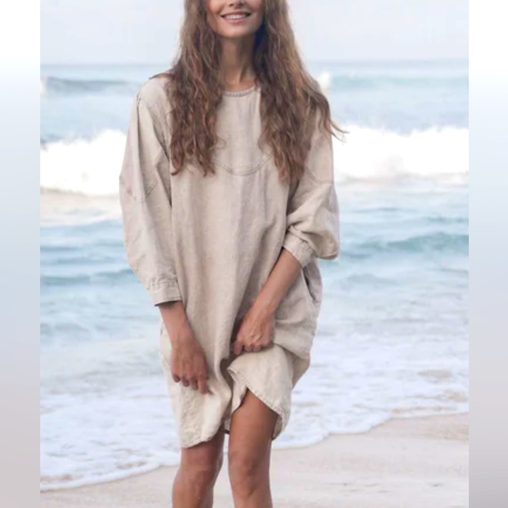 Mysayang Wisata Tunic Dress Beige